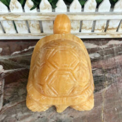 Màu vàng của tượng rùa mang vẻ sang trọng, quý phái